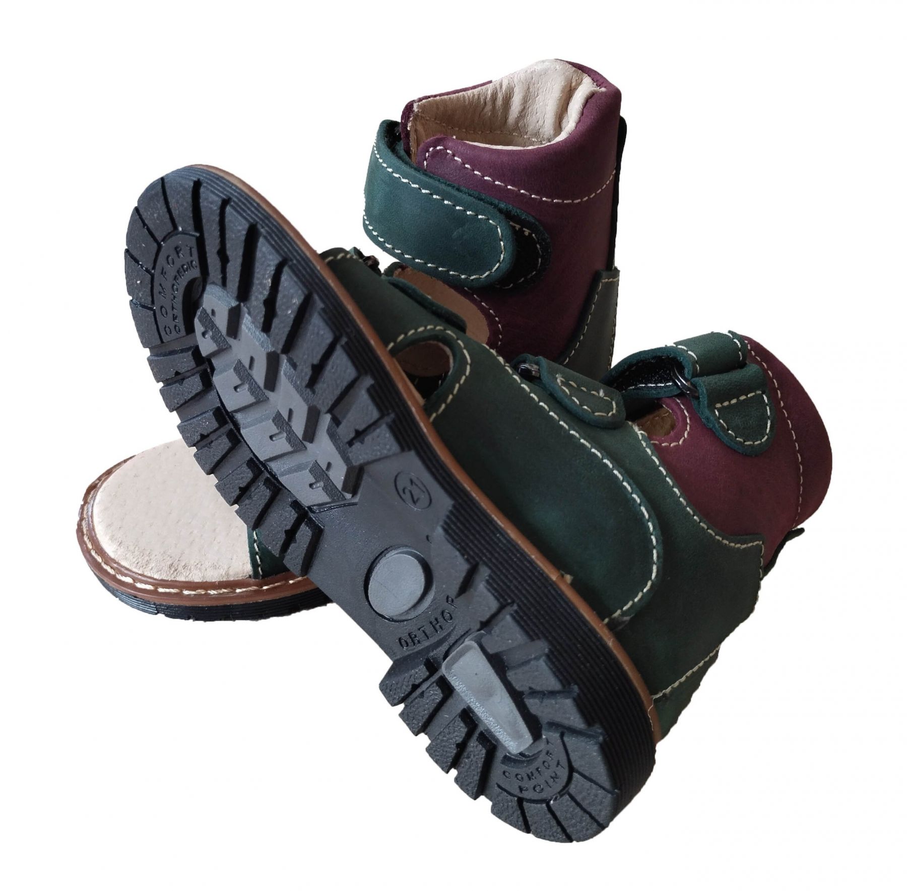ortopedicheskie-sandalii-s-supinatorom-footcare-fc-113-zeleno-bordovye-62899390572277